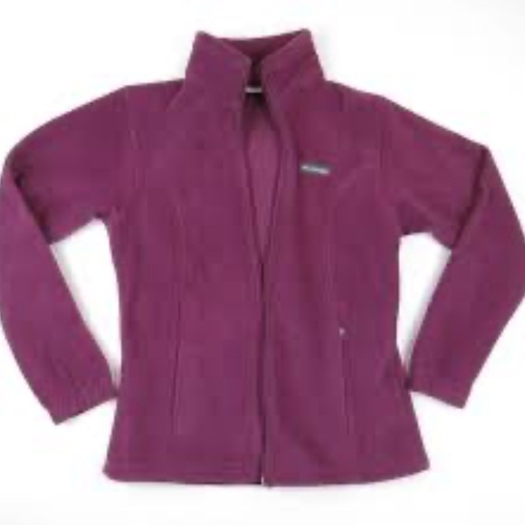 Columbia Womens Purple Performance Winter Softshell Fleece Full Zip Jacket Large - Picture 1 of 9